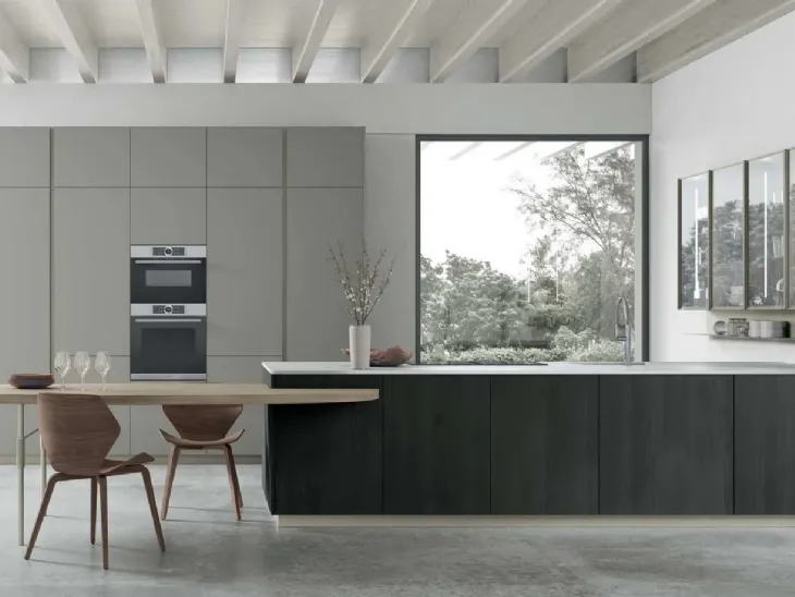 Cucina Moderna con penisola Metropolis v15 di Stosa